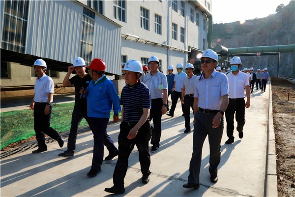 海洋之神集团复工复产促增添项目观摩聚会与会职员走进环保保隆生态三秦在延在铜项目